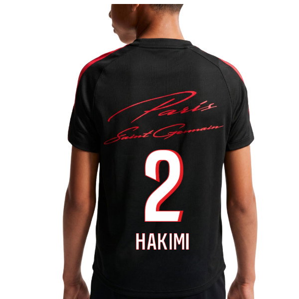 2026-2027 PSG Strike Training Shirt (Black) - Kids (Hakimi 2)