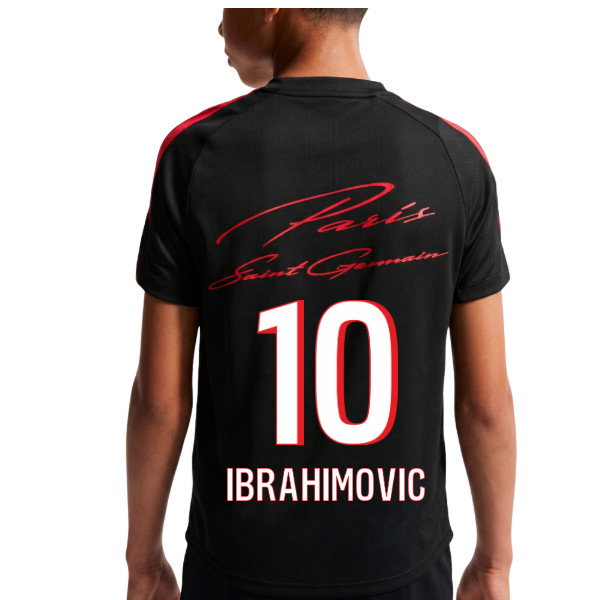 2026-2027 PSG Strike Training Shirt (Black) - Kids (Ibrahimovic 10)