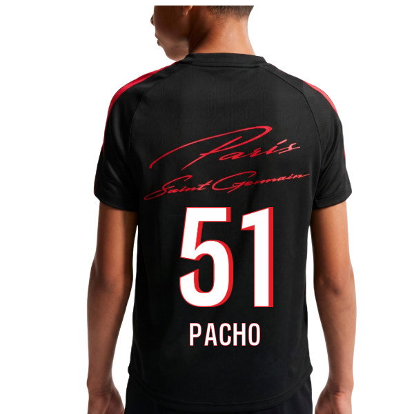 2026-2027 PSG Strike Training Shirt (Black) - Kids (Pacho 51)