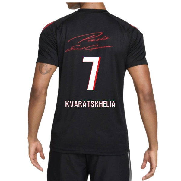 2026-2027 PSG Strike Training Shirt (Black) (Kvaratskhelia 7)