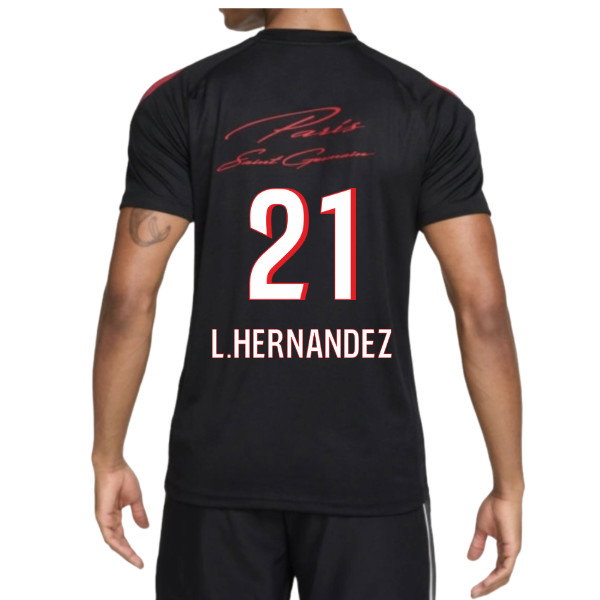 2026-2027 PSG Strike Training Shirt (Black) (L.Hernandez 21)