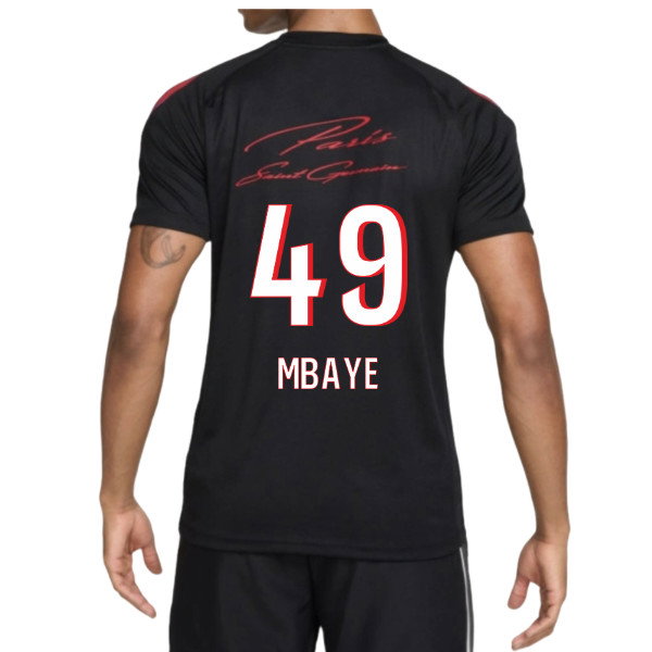 2026-2027 PSG Strike Training Shirt (Black) (Mbaye 49)