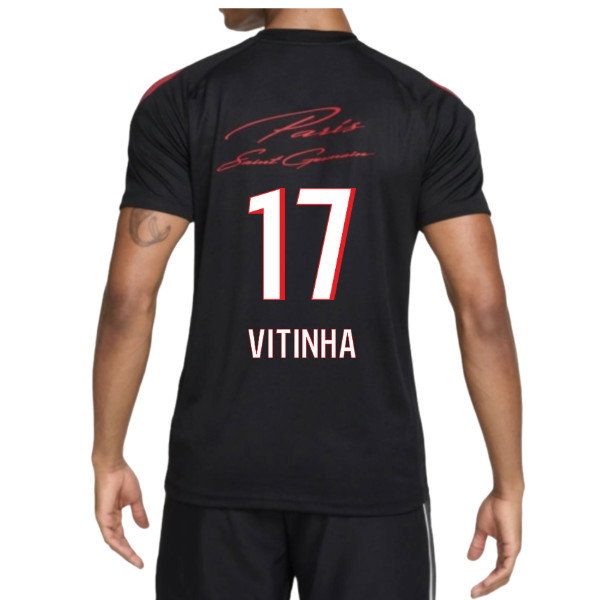 2026-2027 PSG Strike Training Shirt (Black) (Vitinha 17)