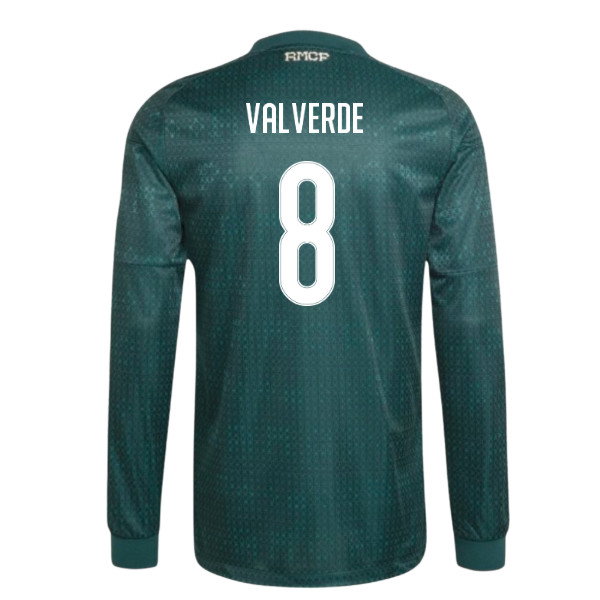 2026-2027 Real Madrid Authentic Long Sleeve Away Shirt (Valverde 8)