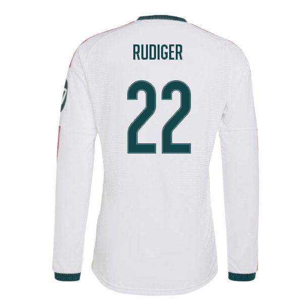 2026-2027 Real Madrid Authentic Long Sleeve Home Shirt (Rudiger 22)