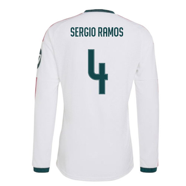 2026-2027 Real Madrid Authentic Long Sleeve Home Shirt (Sergio Ramos 4)