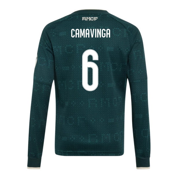 2026-2027 Real Madrid Away Long Sleeve Shirt (Kids) (Camavinga 6)