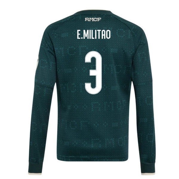 2026-2027 Real Madrid Away Long Sleeve Shirt (Kids) (E.Militao 3)