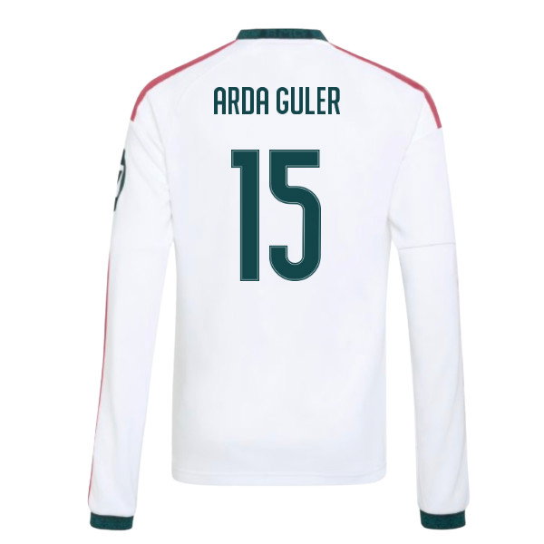 2026-2027 Real Madrid Long Sleeve Home Shirt (Kids) (Arda Guler 15)