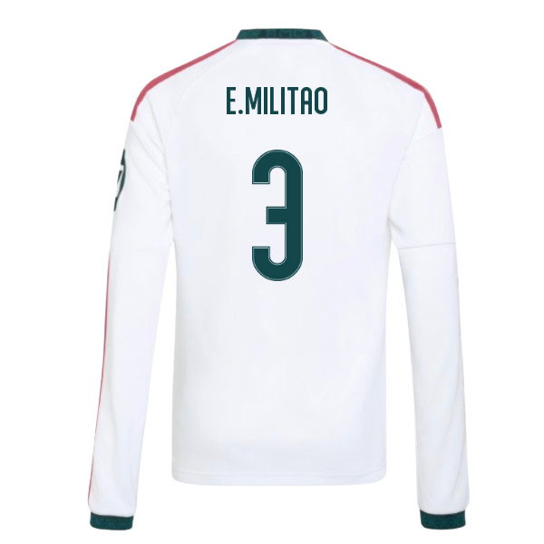 2026-2027 Real Madrid Long Sleeve Home Shirt (Kids) (E.Militao 3)