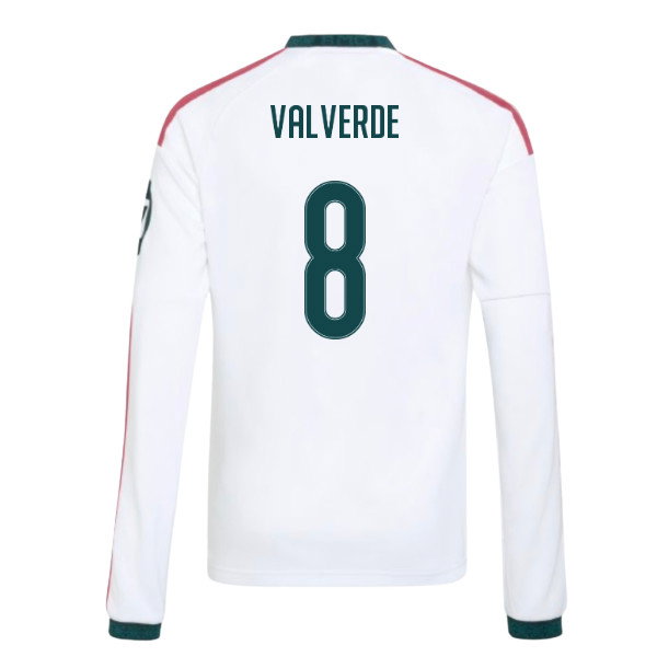 2026-2027 Real Madrid Long Sleeve Home Shirt (Kids) (Valverde 8)