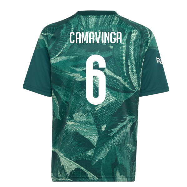2026-2027 Real Madrid Pre-Match Shirt (Aurora Ivy) - Kids (Camavinga 6)