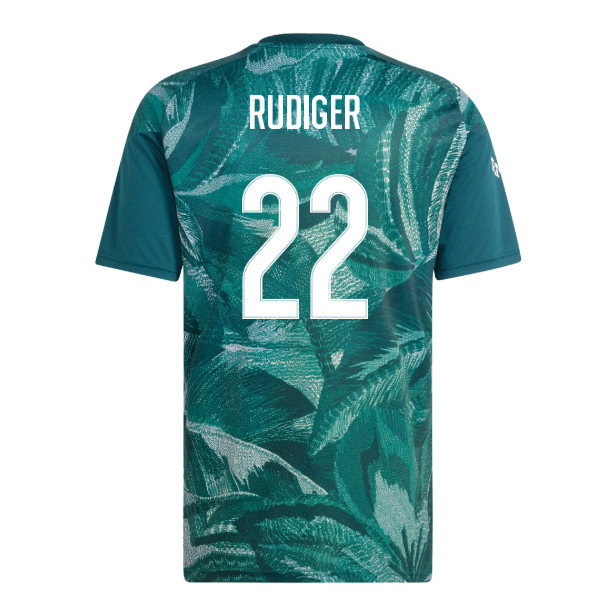 2026-2027 Real Madrid Pre-Match Shirt (Aurora Ivy) (Rudiger 22)