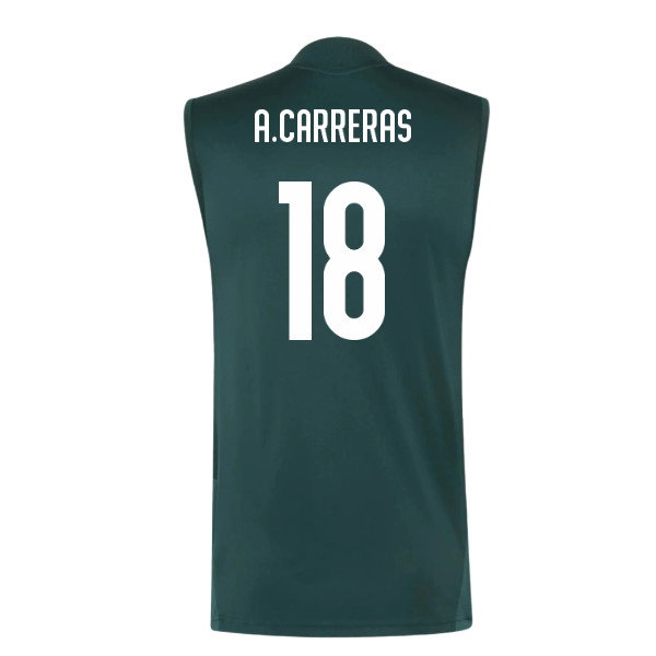 2026-2027 Real Madrid Sleeveless Training Jersey (Aurora Ivy) (A.Carreras 18)