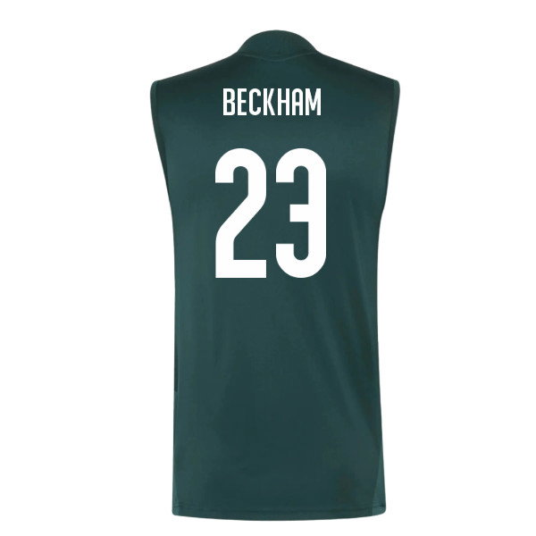 2026-2027 Real Madrid Sleeveless Training Jersey (Aurora Ivy) (Beckham 23)