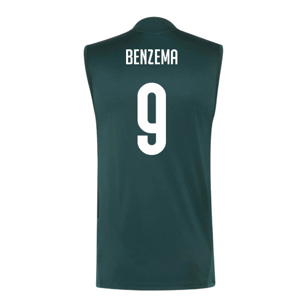 2026-2027 Real Madrid Sleeveless Training Jersey (Aurora Ivy) (Benzema 9)