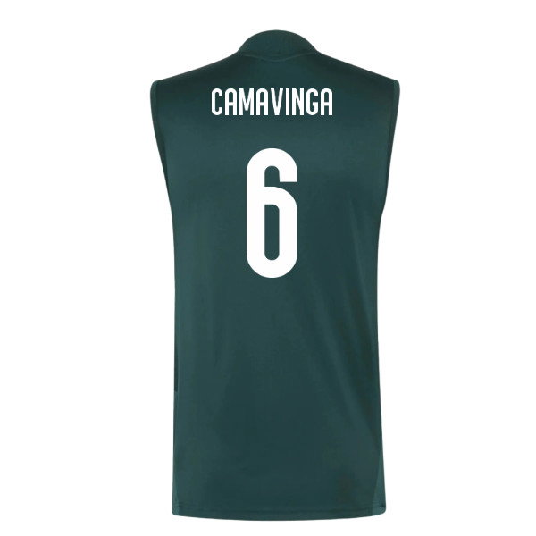 2026-2027 Real Madrid Sleeveless Training Jersey (Aurora Ivy) (Camavinga 6)