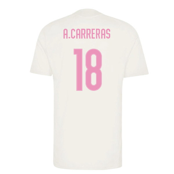 2026-2027 Real Madrid Training Jersey (Ivory) (A.Carreras 18)
