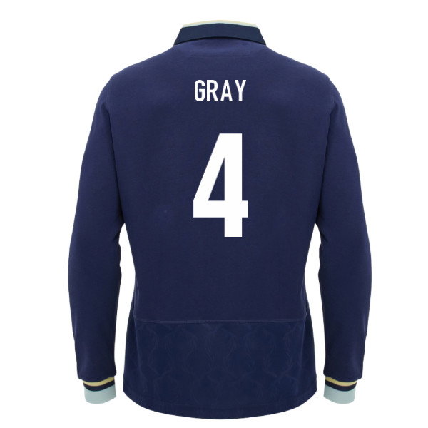 2026-2027 Scotland Home LS Cotton Rugby Shirt (Kids) (Gray 4)
