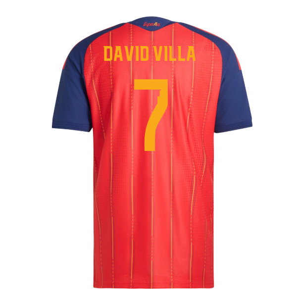 2026-2027 Spain Authentic Home WC WINNERS Shirt (David Villa 7)