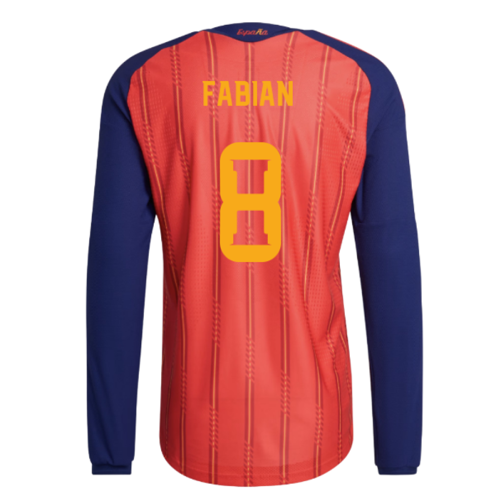 2026-2027 Spain Authentic Long Sleeve Home Shirt (Fabian 8)