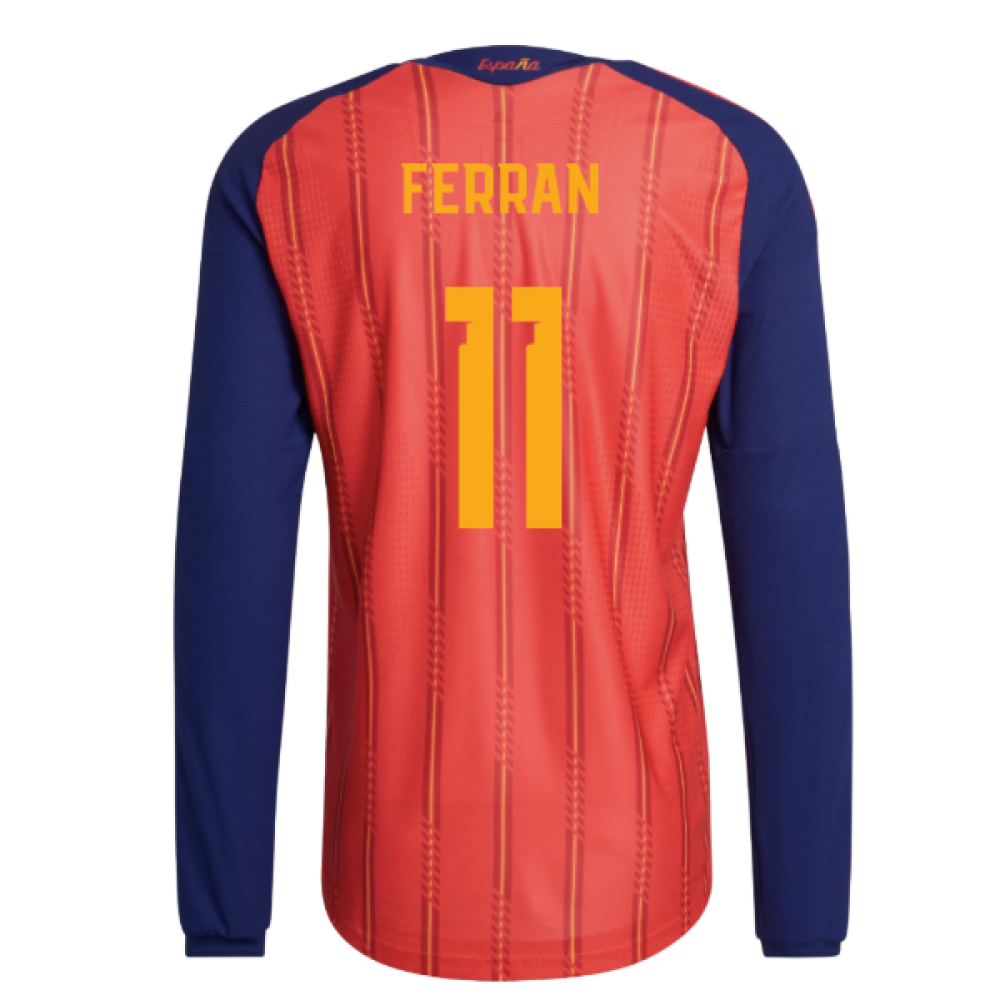 2026-2027 Spain Authentic Long Sleeve Home Shirt (Ferran 11)