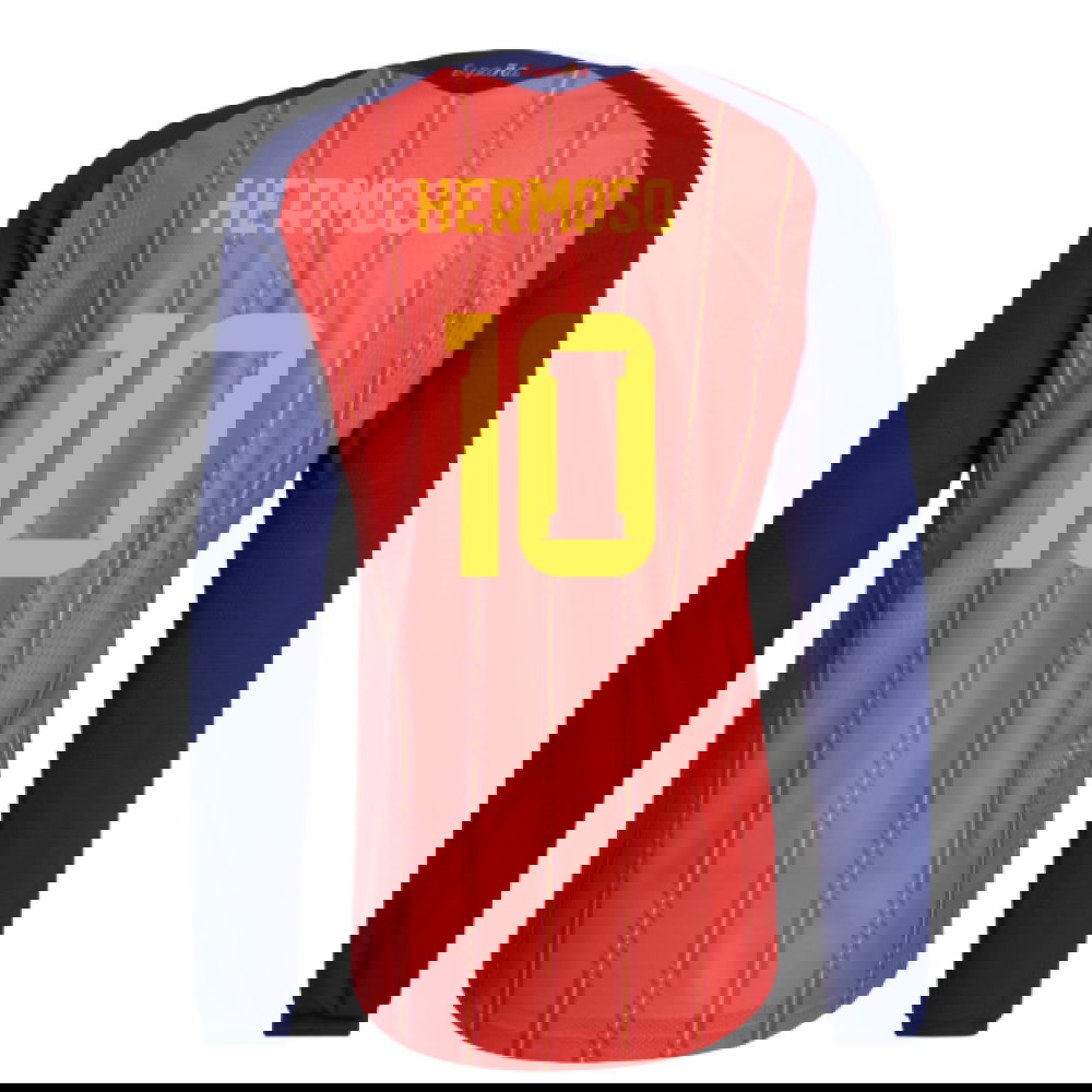 2026-2027 Spain Authentic Long Sleeve Home Shirt (Hermoso 10)