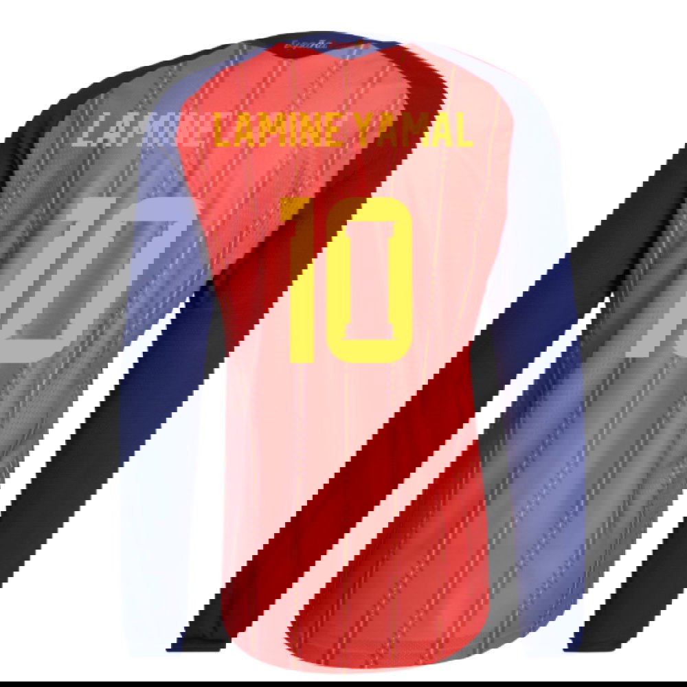 2026-2027 Spain Authentic Long Sleeve Home Shirt (Lamine Yamal 10)