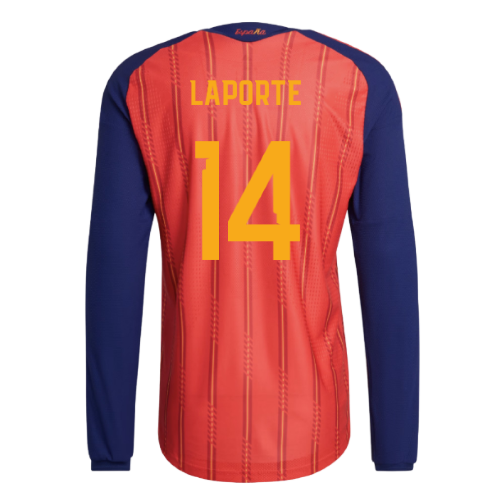 2026-2027 Spain Authentic Long Sleeve Home Shirt (Laporte 14)