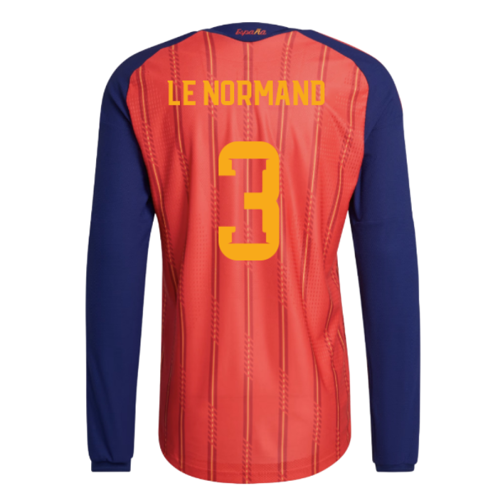 2026-2027 Spain Authentic Long Sleeve Home Shirt (Le Normand 3)