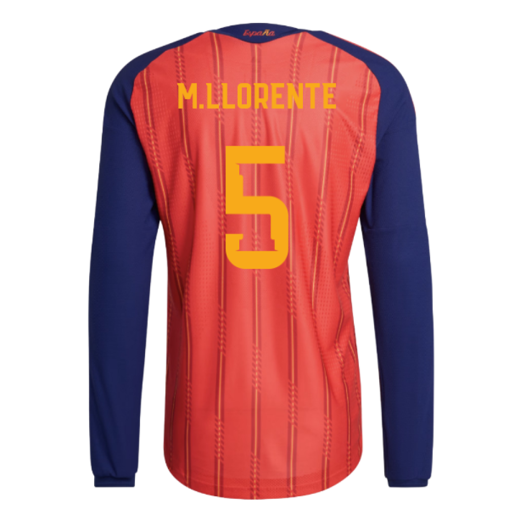 2026-2027 Spain Authentic Long Sleeve Home Shirt (M.Llorente 5)