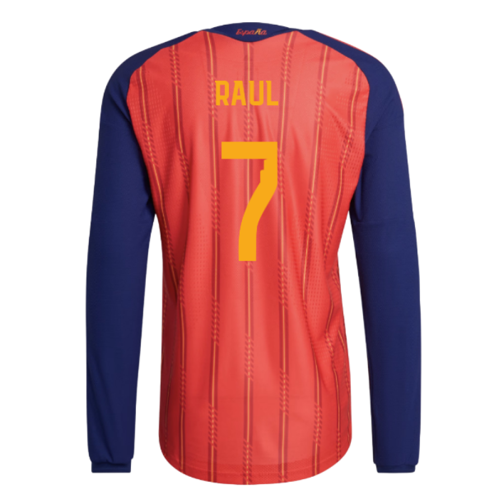 2026-2027 Spain Authentic Long Sleeve Home Shirt (Raul 7)