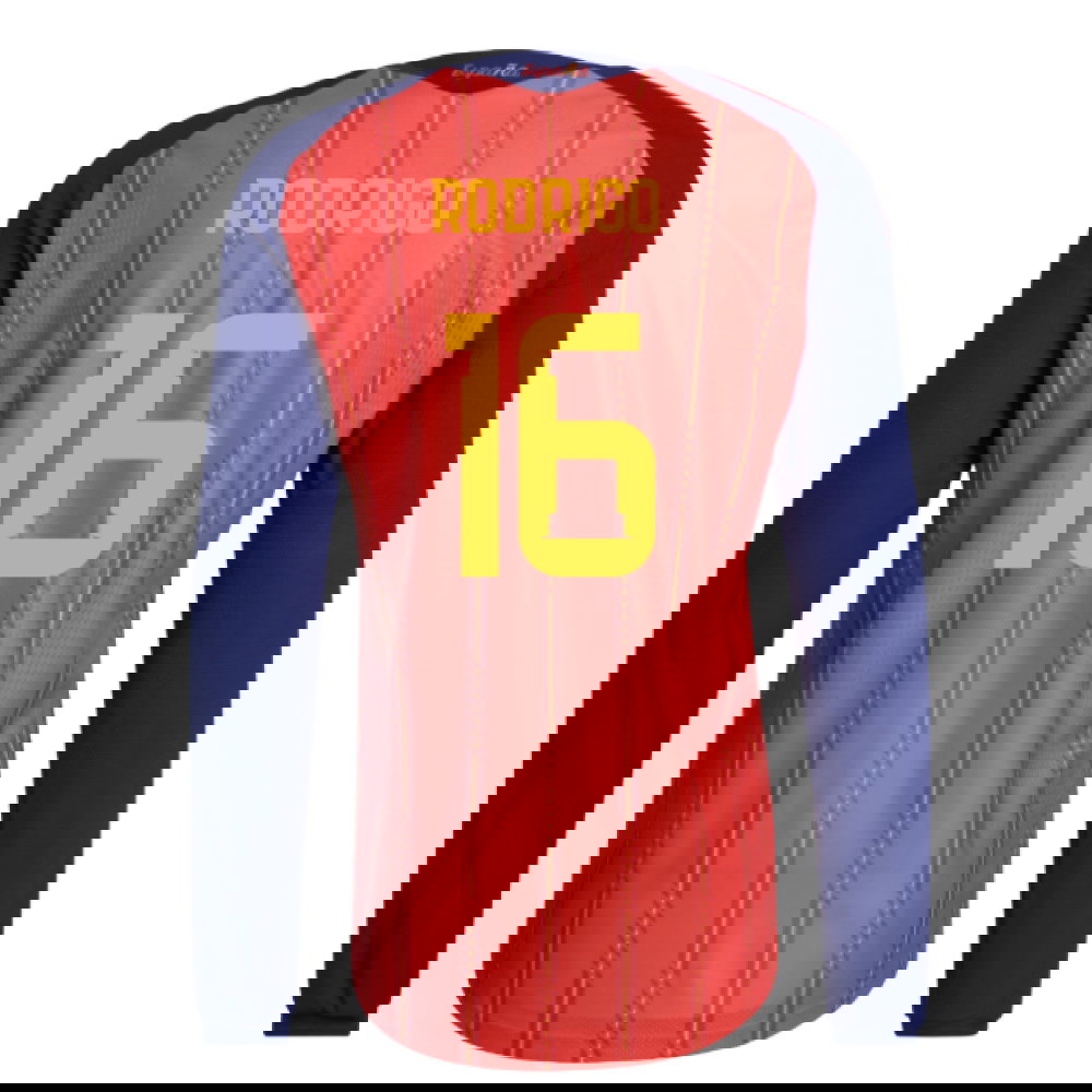 2026-2027 Spain Authentic Long Sleeve Home Shirt (Rodrigo 16)