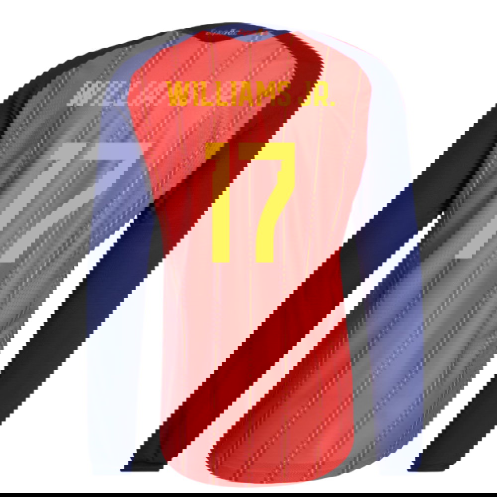 2026-2027 Spain Authentic Long Sleeve Home Shirt (Williams Jr. 17)