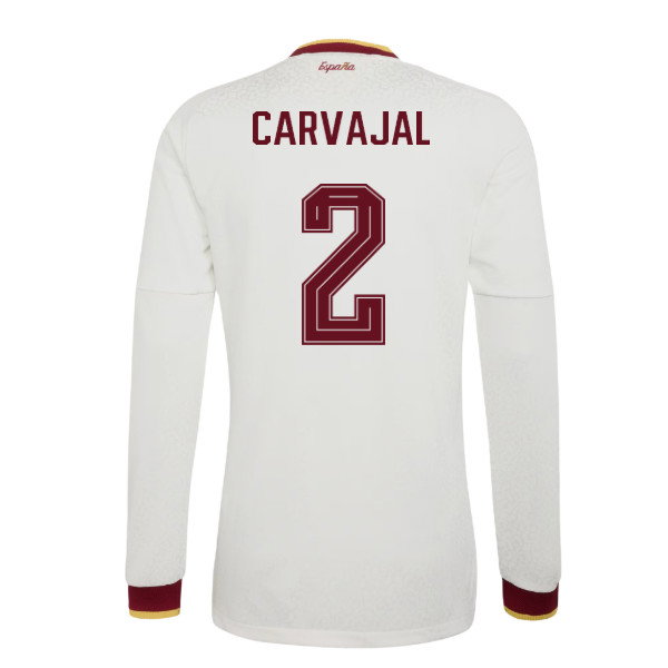 2026-2027 Spain Authentic Long Sleeves Away Shirt (Carvajal 2)