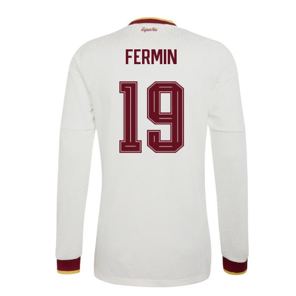 2026-2027 Spain Authentic Long Sleeves Away Shirt (Fermin 19)