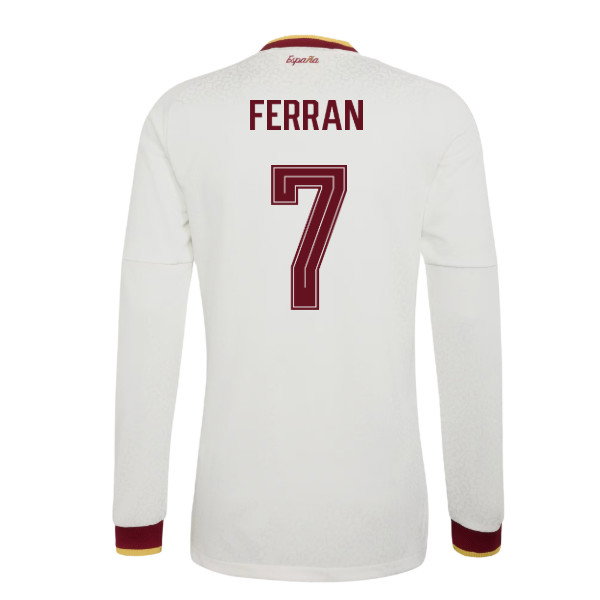 2026-2027 Spain Authentic Long Sleeves Away Shirt (Ferran 7)