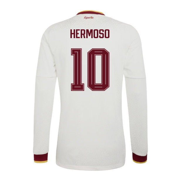 2026-2027 Spain Authentic Long Sleeves Away Shirt (Hermoso 10)