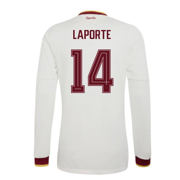 2026-2027 Spain Authentic Long Sleeves Away Shirt (Laporte 14)