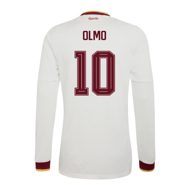 2026-2027 Spain Authentic Long Sleeves Away Shirt (Olmo 10)