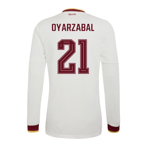 2026-2027 Spain Authentic Long Sleeves Away Shirt (Oyarzabal 21)