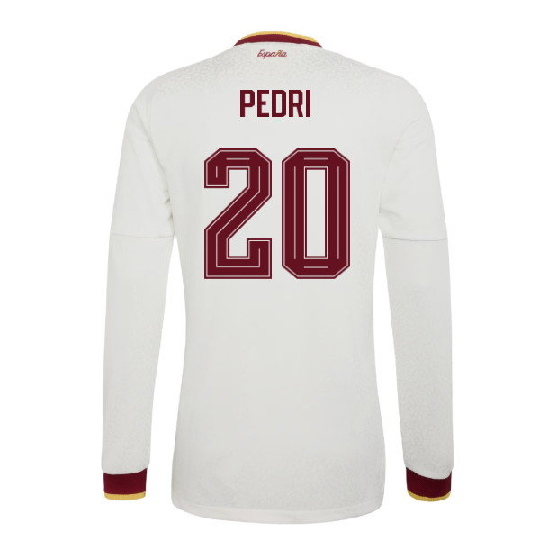 2026-2027 Spain Authentic Long Sleeves Away Shirt (Pedri 20)