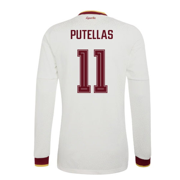 2026-2027 Spain Authentic Long Sleeves Away Shirt (Putellas 11)