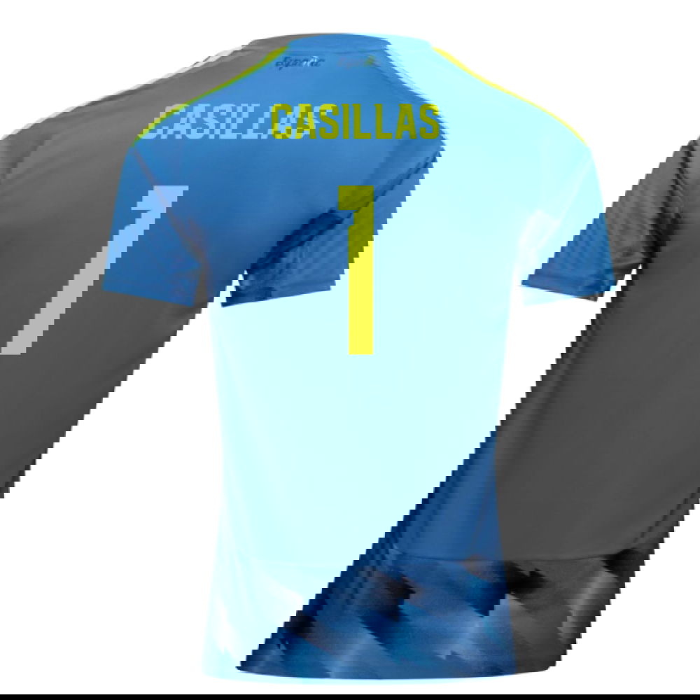 2026-2027 Spain Home Goalkeeper Shirt (Aqua) (Casillas 1)