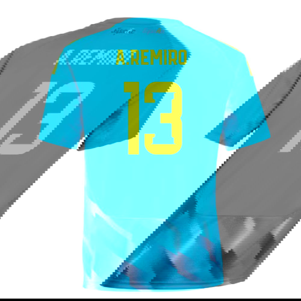 2026-2027 Spain Home Goalkeeper Shirt (Aqua) - Kids (A.Remiro 13)