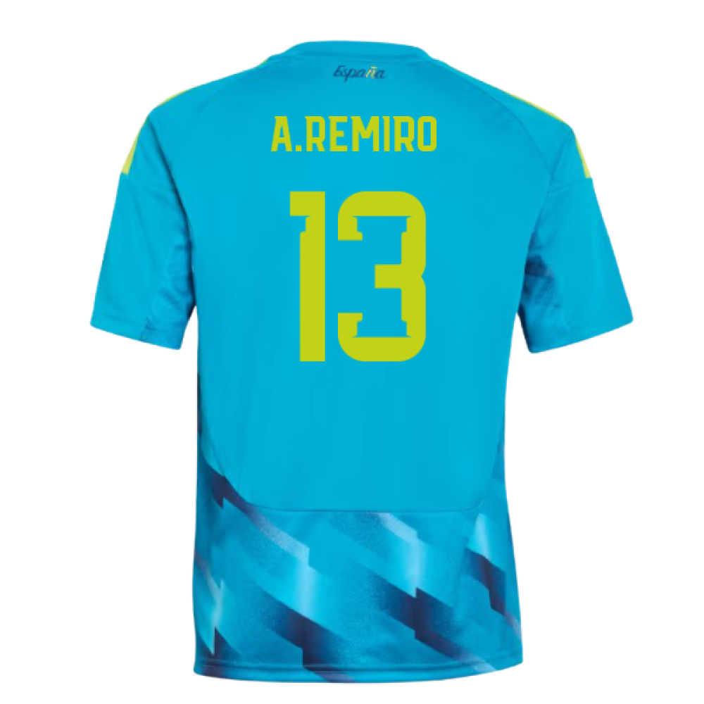 2026-2027 Spain Home Goalkeeper Shirt (Aqua) - Kids (A.Remiro 13)
