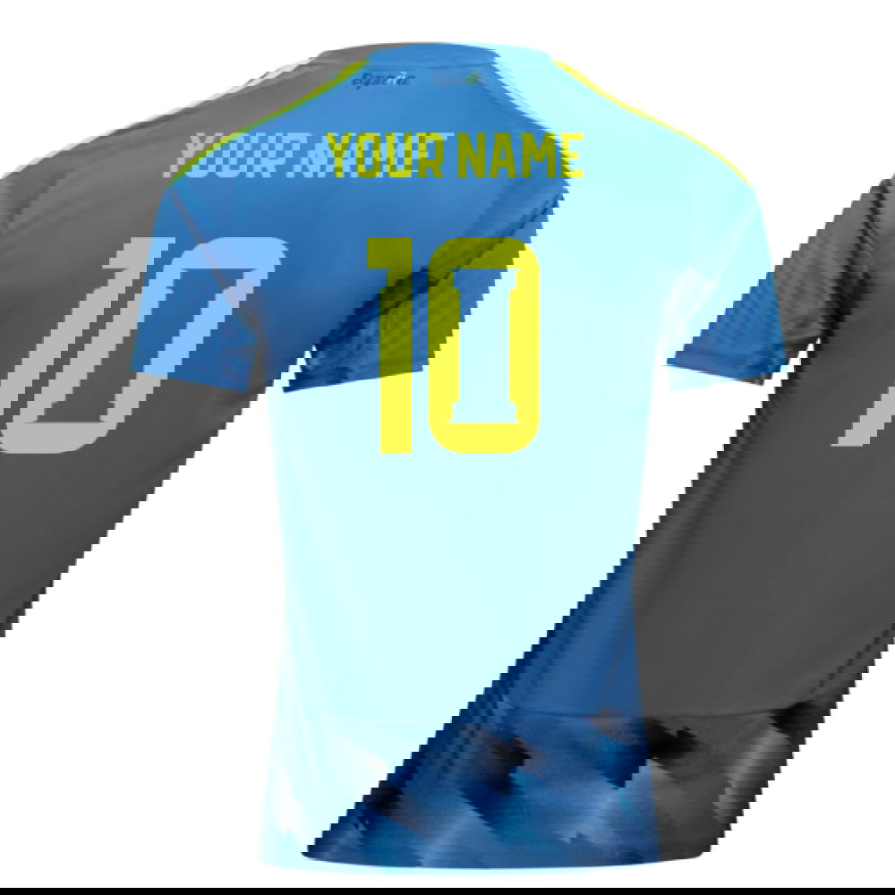 2026-2027 Spain Home Goalkeeper Shirt (Aqua) (Your Name)