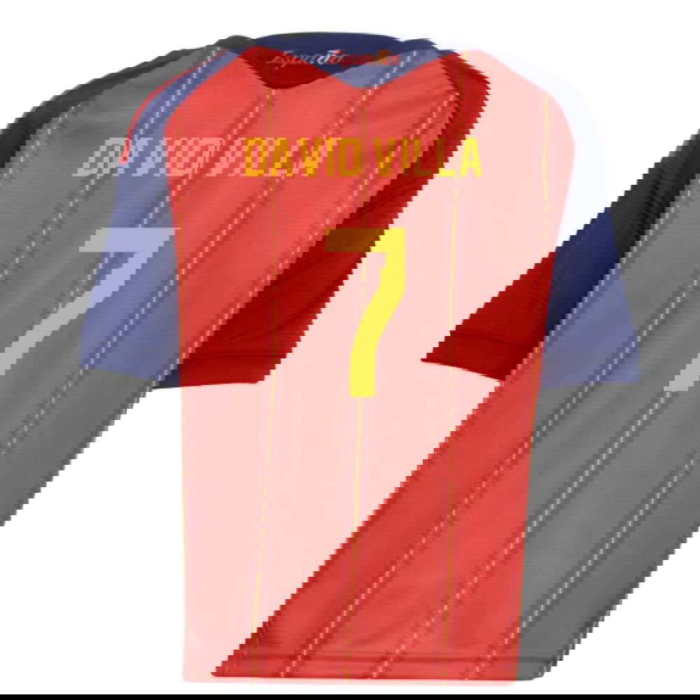 2026-2027 Spain Home Little Kids Mini Kit (David Villa 7)