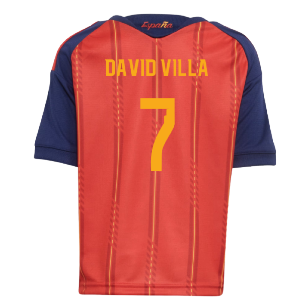 2026-2027 Spain Home Little Kids Mini Kit (David Villa 7)