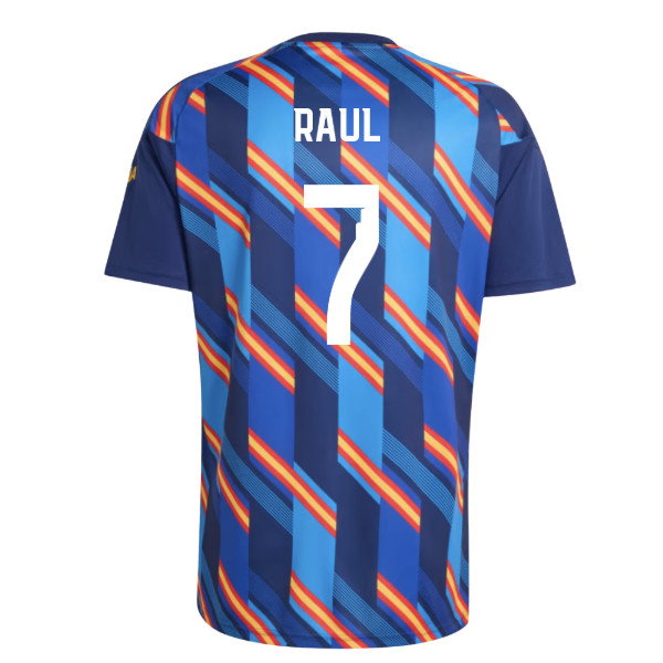 2026-2027 Spain Home Pre-Match Shirt (Dark Blue) (Raul 7)